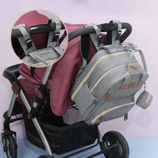 حقيبة ظهر متعددة الوظائف للأمهات 5 في 1 - Sac à Dos de Maternité Multifonction 5-en-1