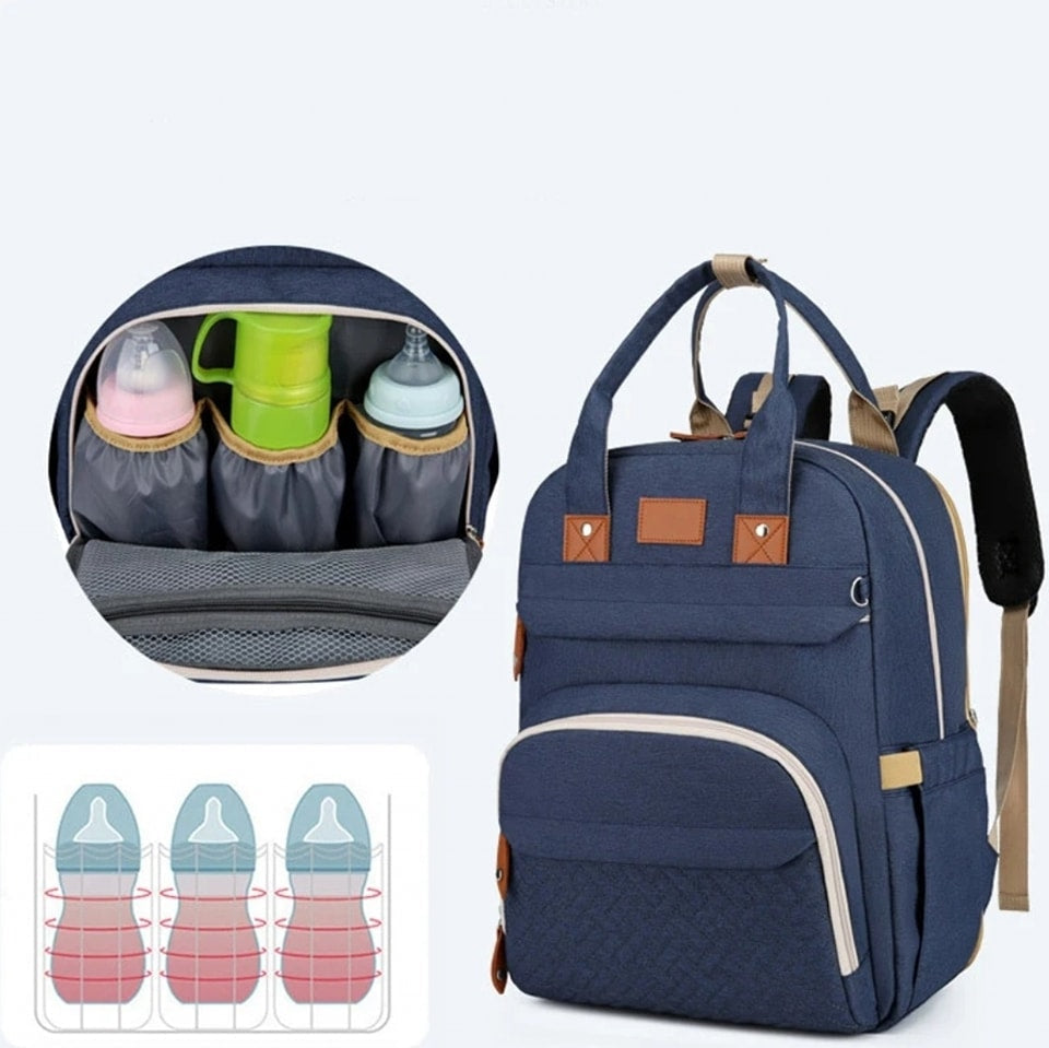 حقيبة ظهر متعددة الوظائف للأمهات 5 في 1 - Sac à Dos de Maternité Multifonction 5-en-1