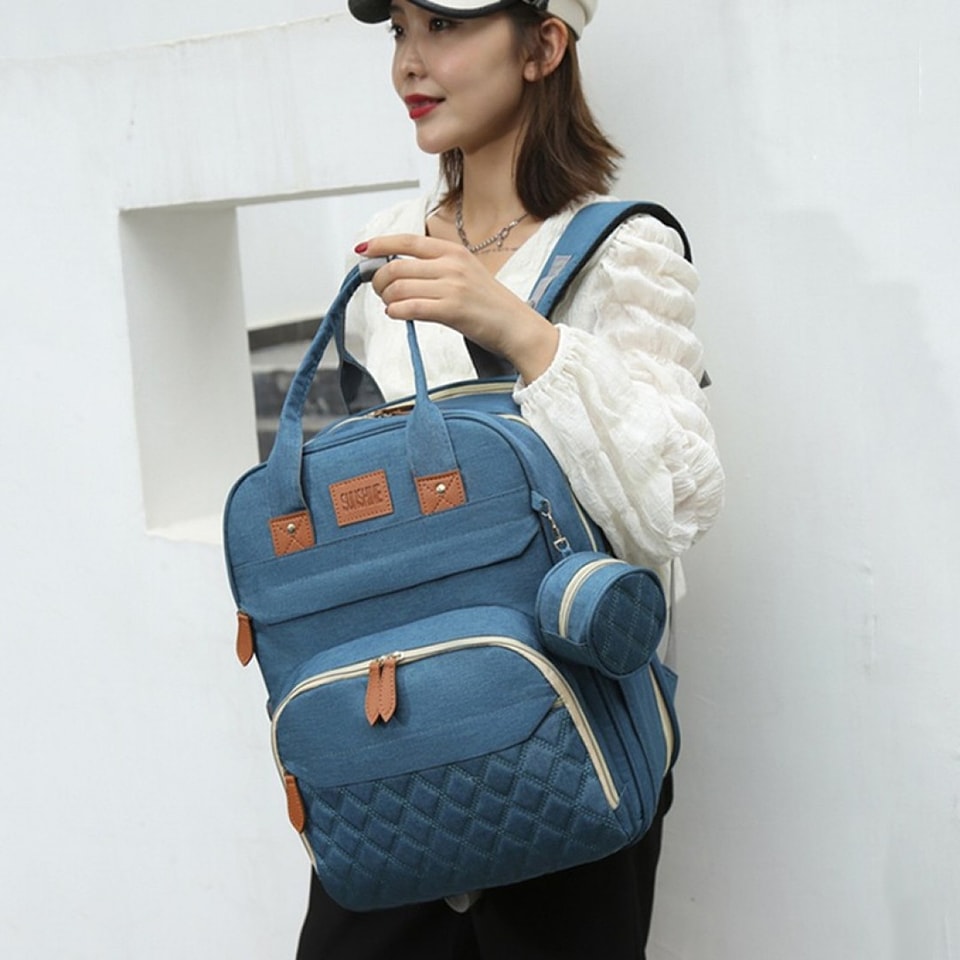 حقيبة ظهر متعددة الوظائف للأمهات 5 في 1 - Sac à Dos de Maternité Multifonction 5-en-1